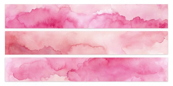 Charming pink watercolor banners designed for social media and blog headers, perfect for food photography. Enhance your culinary content with stylish, eye-catching visuals that captivate audiences.