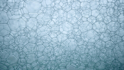 Soap foam with formed bubbles, beautiful background.