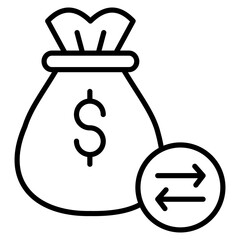 Cash Flow  Icon Element For Design