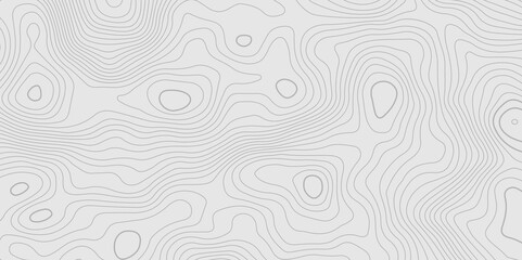 The black grey on white contours vector topography stylized height of the lines. The concept of a conditional geography scheme and the terrain path. Ultra wide. Map vector terrain Illustration.