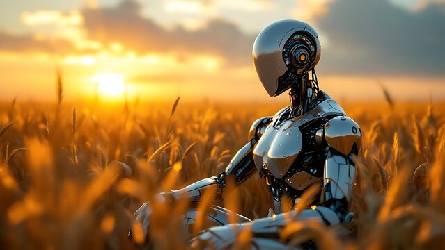 Robot at Sunset
