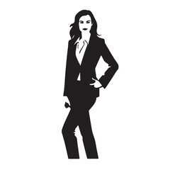 Fototapeta premium Minimalist Female Silhouette on White Background