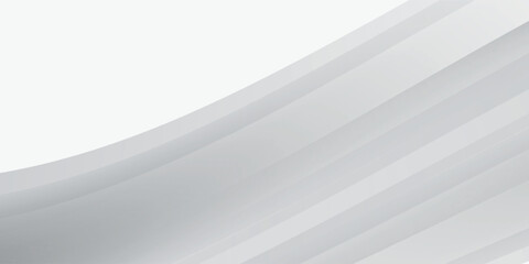 3D white geometric abstract background overlap layer on bright space with waves decoration. Minimalist modern graphic design element cutout style concept for banner, flyer, card