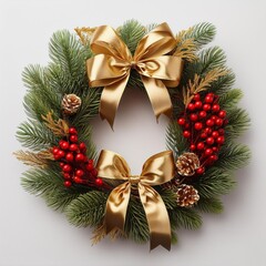 christmas wreath with bow