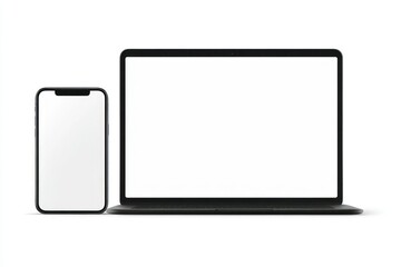 Blank Screen Devices on Minimalist Background