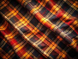 Dark plaid background with a subtle grid pattern, perfect for autumn and winter designs. Ideal for outdoor-themed projects, offering versatile textile options for creative endeavors.