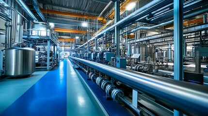 Fototapeta premium High-tech quality control systems ensuring product standards in a factory 