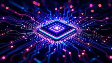 Artificial intelligence (AI), machine learning and modern computer technologies concepts. Business, Technology, Internet and network concept.