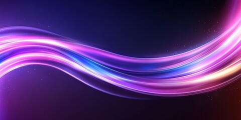 Colorful Light Waves on Dark Background