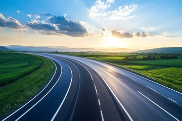 Naklejka premium solar panel and sunlight with beautiful nature