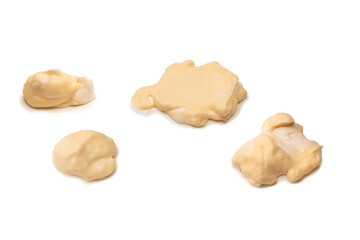 White sauce splashes isolated on white background.