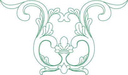 Vector sketch illustration silhouette design ornament decoration accessories classic vintage ethnic traditional floral natural