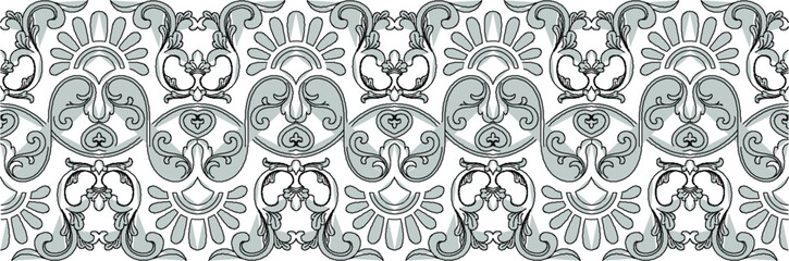 Vector sketch illustration silhouette design ornament decoration accessories classic vintage ethnic traditional floral natural