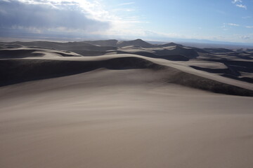 Widespreaded sand hill in Great Sand Dunes, Colorado