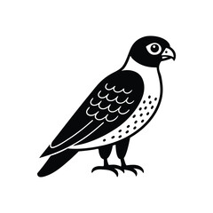 Cute Falcon Vector Illustration - Adorable Bird Design

