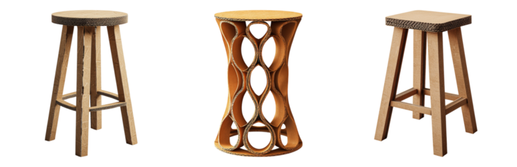 Modern Wooden Furniture for Contemporary Spaces Isolated on transparent background