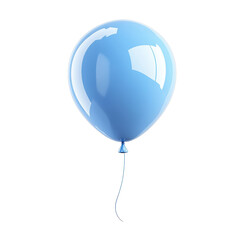 A Single Light Blue Balloon Floating in Air