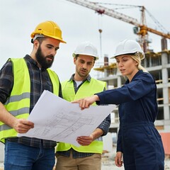 Engineers Analyzing Site Plans