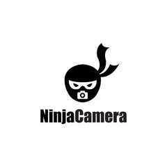 Ninja Camera Logo Vector Simple