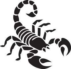 scorpion silhouette vector art illustration