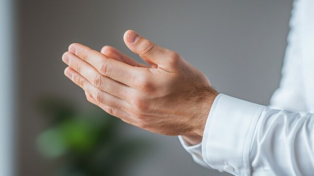 A high-definition image of a leader applauding a team member in a bright and modern workspace, promoting a collaborative and inspiring atmosphere