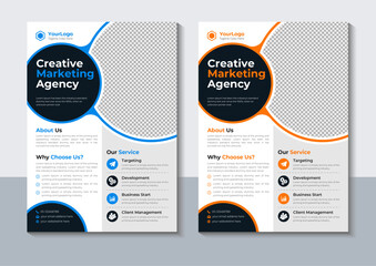 Creative Business Flyer Design Template, Annual Report, Marketing, layout, Vector Illustrator
