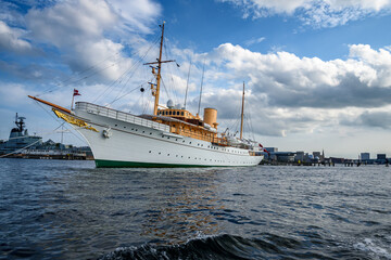 Boat trip on the Oresund Strait in Copenhagen, Denmark