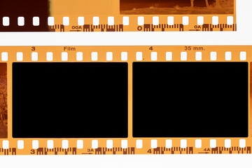 (35 mm.) film collections frame.With white space.film camera.contact sheet.