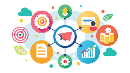 Business strategy idea graphic motion design