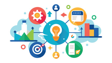 Business strategy idea graphic motion design