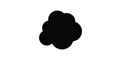 Silhouette flat style clouds. Vector illustration.