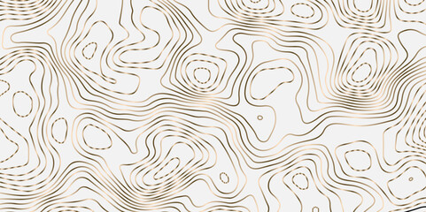 The black grey on white contours vector topography stylized height of the lines. The concept of a conditional geography scheme and the terrain path. Ultra wide. Map vector terrain Illustration.