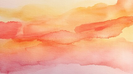 Fototapeta premium Abstract Watercolor Painting with Orange, Red, and Yellow Hues