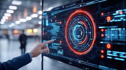 Blockchain technology powering the future of global finance with seamless digital wallet interfaces kinetic data visualizations