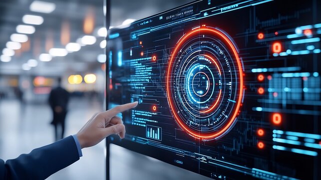 Blockchain technology powering the future of global finance with seamless digital wallet interfaces kinetic data visualizations