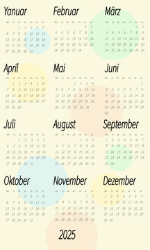 Jahreskalender romantisch ruhig