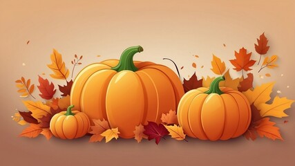Naklejka premium Happy Thanksgiving day banner
