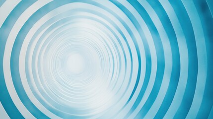 Naklejka premium A modern abstract composition featuring concentric circle lines radiating outward on a soft light blue background. The geometric stripe design has thin, precise lines forming a harmonious