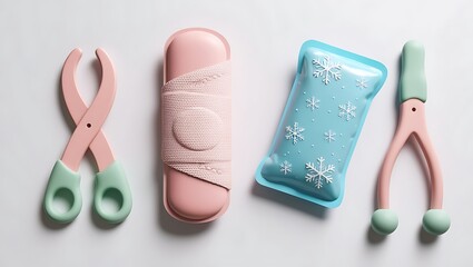 Obraz premium Protection of health from diseases. illustration of 3d rendering. medical elements