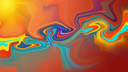 digital artwork in abstract patterns with the unique shape in multicolor gradations 
