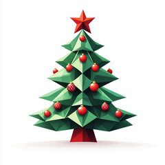 Fototapeta premium christmas tree with balls