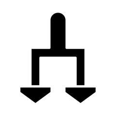 Obraz premium Split Arrow Downicon Design