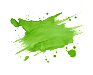 Watercolor of stain backgrounds splattered, isolated on white background