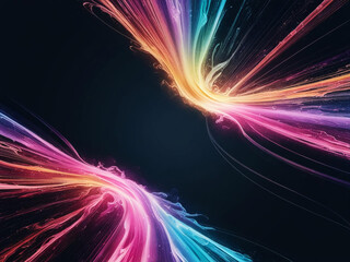 abstract colorful light fractal background