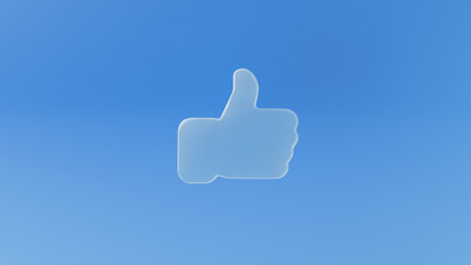 illustration of like shape in the form of transparent inflated balloon