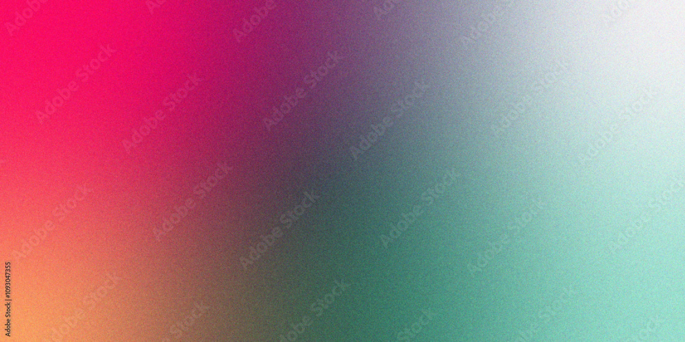 Poster Abstract colorful background. green and pink gradient background design with noise texture effect. Gradient blur, noise, grain, texture abstract background. perfect for banners, posters, wallpapers.