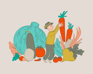 Plentiful Harvest Artistic Vector Poster