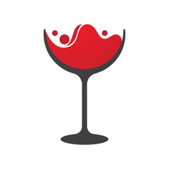 Wine Glass Logo Template