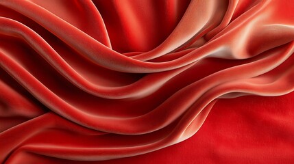 Obraz premium A rich, luxurious red velvet cloth background featuring intricate woven detailing and a smooth, plush texture that exudes elegance and sophistication.