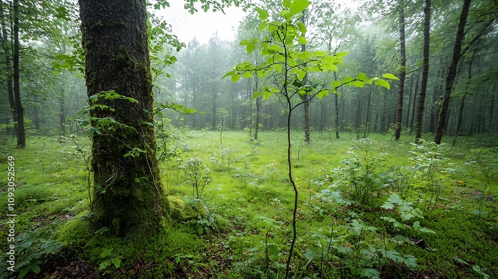 Aufkleber captivating forest scene showcasing the intricate and diverse natural textures patterns and vegetati